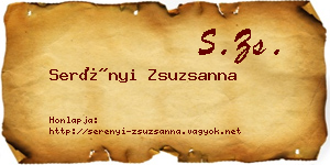Serényi Zsuzsanna névjegykártya