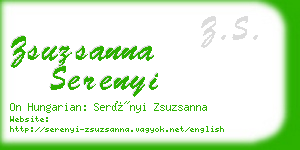 zsuzsanna serenyi business card